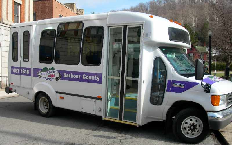 Barbour County, West Virgini bus transportation from Here and There Transit